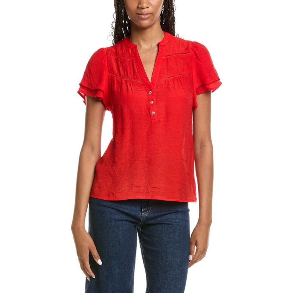 Nanette Nanette Lepore Womens Solid Blouse